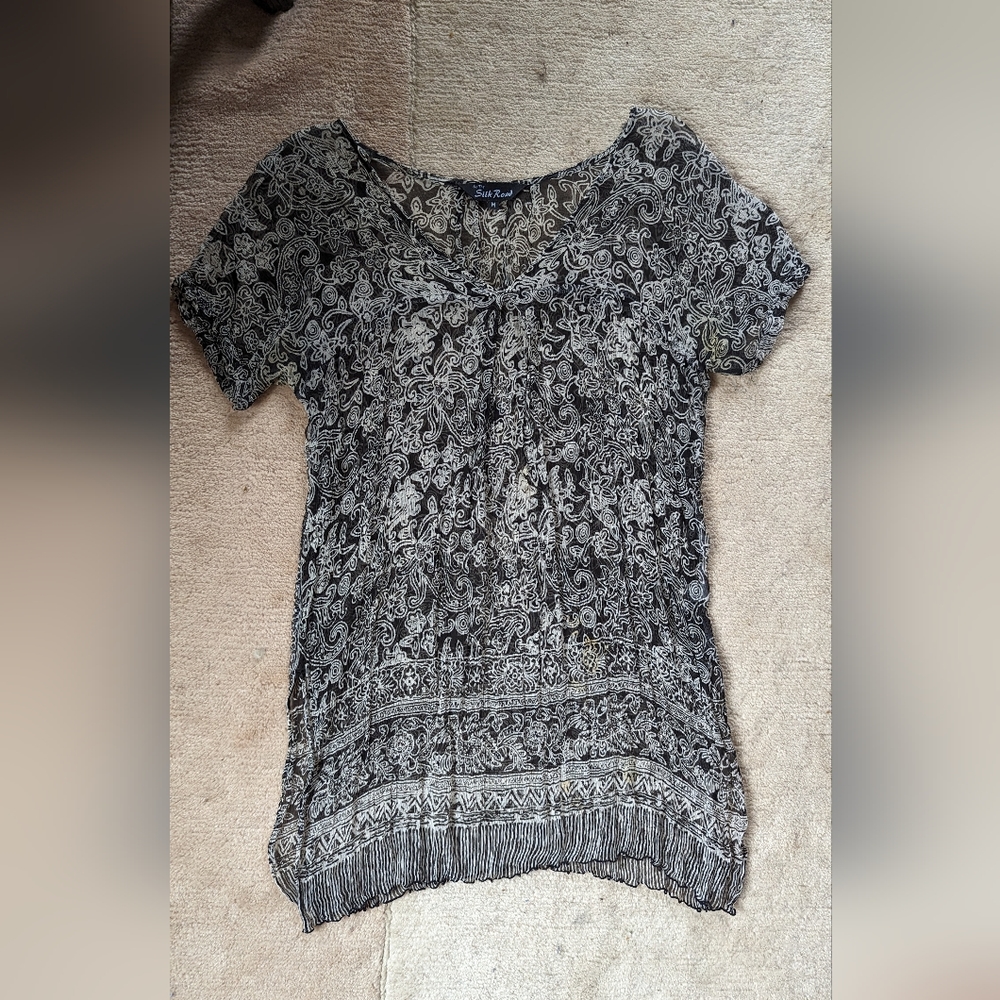 *YARD SALE!* Silk Tunic Flowy and Beautiful